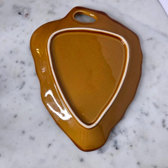 Vtg Grape Leaf Ceramic Serving Tray Platter Fruit Cheese App Charcuterie Plate - Picture 6 of 7